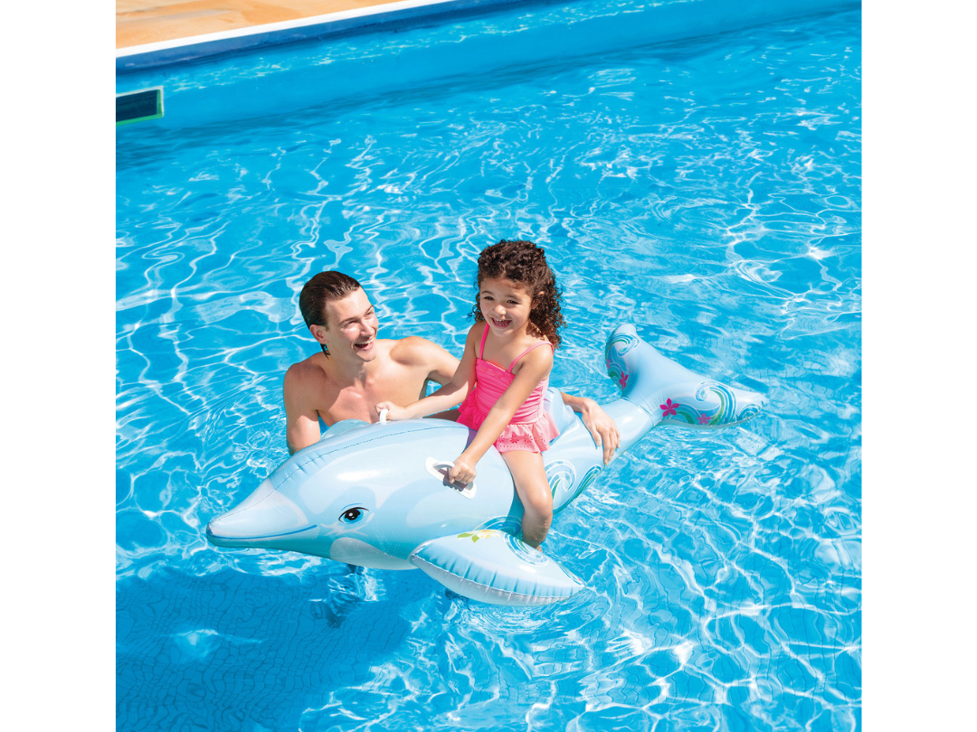 Intex Lil' Dolphin Ride-On Inflatable Pool Float Intex Lil' Dolphin Ride-On Inflatable Pool Float